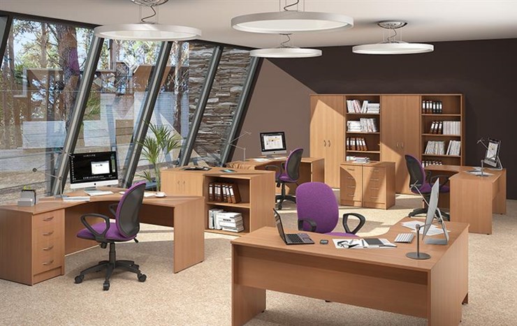 Офисный комплект мебели IMAGO четыре рабочих места, стол для переговоров в Березниках - изображение 2